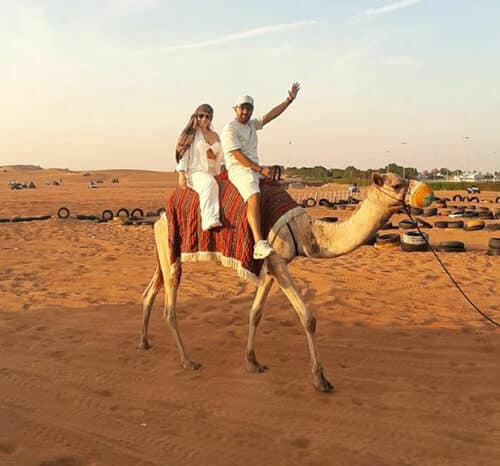 camel riding in vip safari